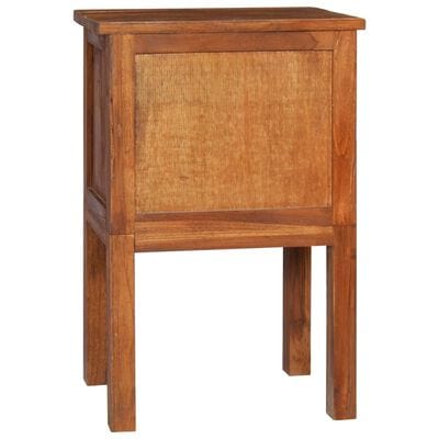 Table de chevet bois foncé