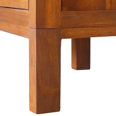 Table de chevet bois foncé