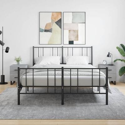 Table de chevet grise