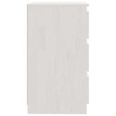 Table de chevet large blanc