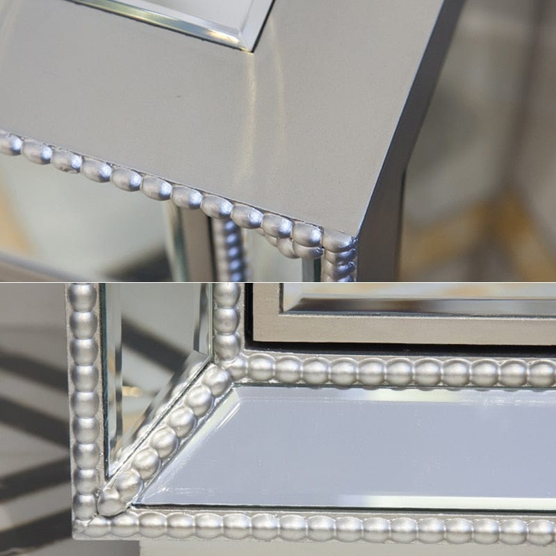 Table de chevet miroir