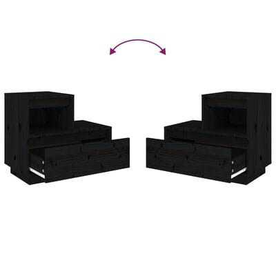 Table de chevet noir design