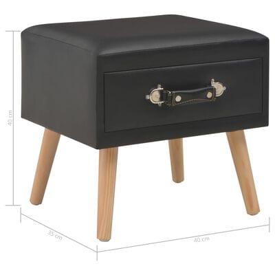Table de chevet simili cuir