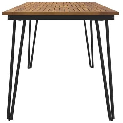 Table de jardin bois et metal