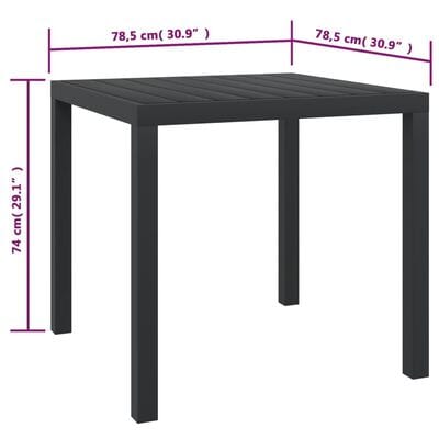 Table de jardin en aluminium