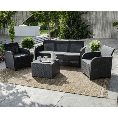 Table de jardin graphite