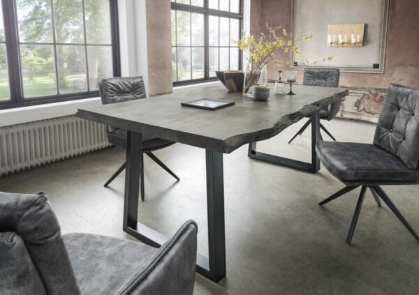 Table en bois d'acacia gris