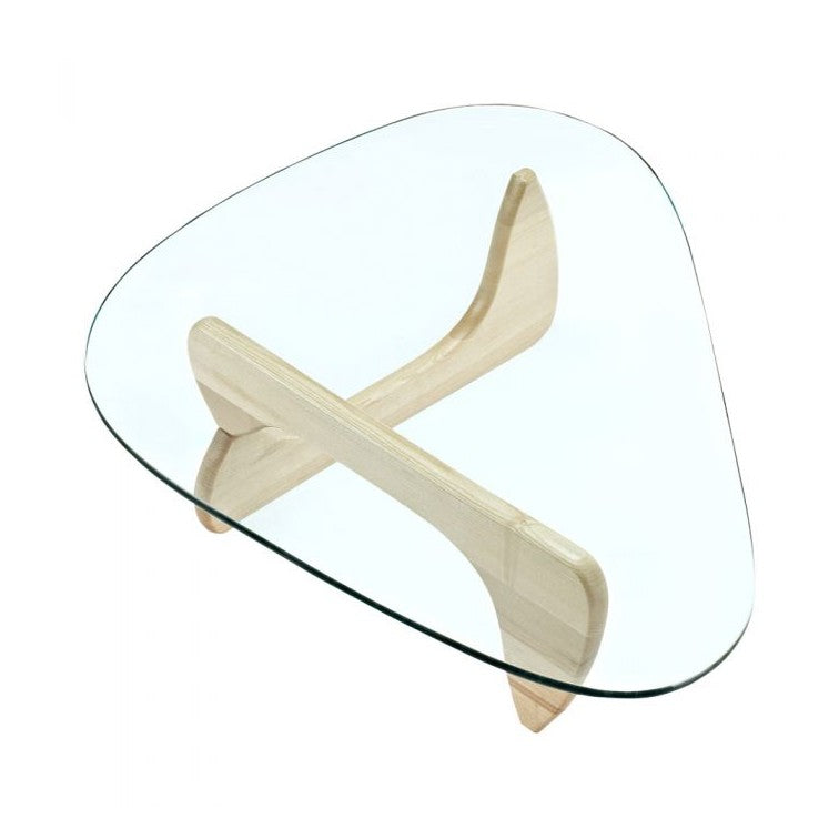Table basse bois et verre