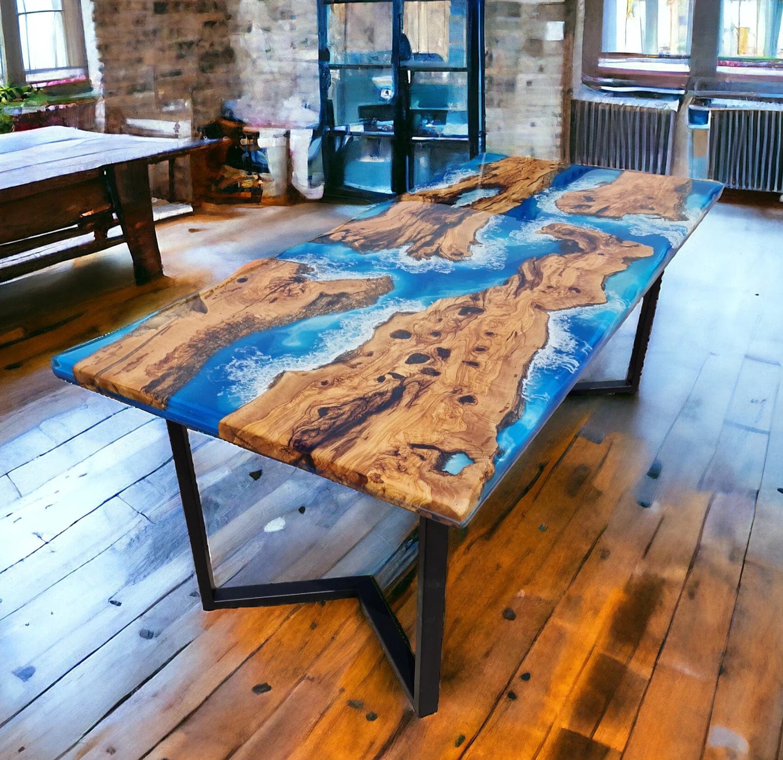 Table rivière époxy