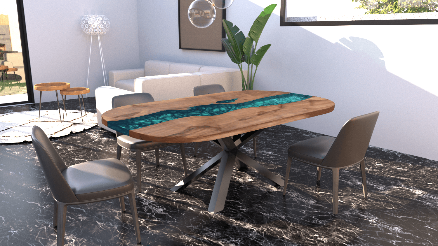 Table Rivière Époxy (Maryse Cuyala)