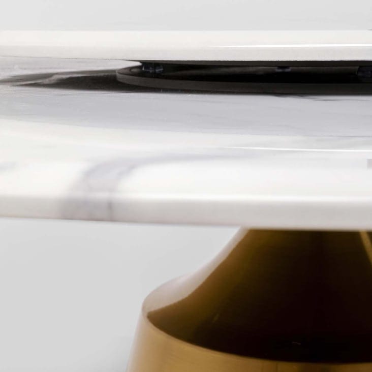 Table ronde marbre blanc