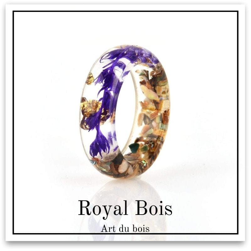 Anneau de fleur violet