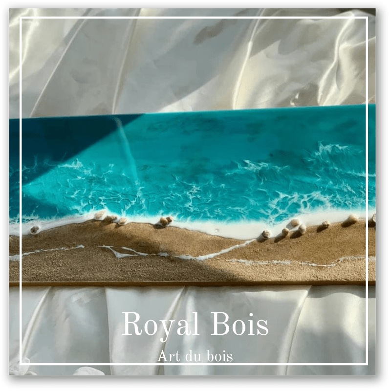 Art mural plage en résine