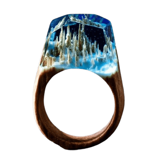 Bague nature nuage bleu