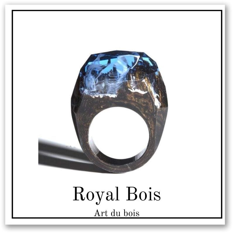 Bijoux d'époxy et bois bleuté