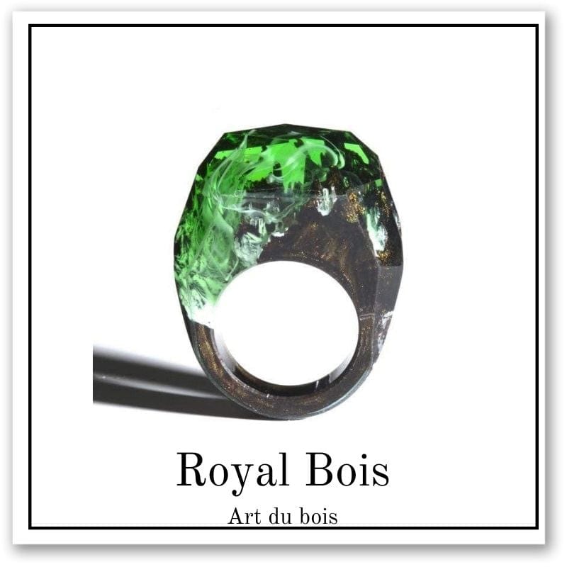 Bijoux d'époxy et bois émeraude