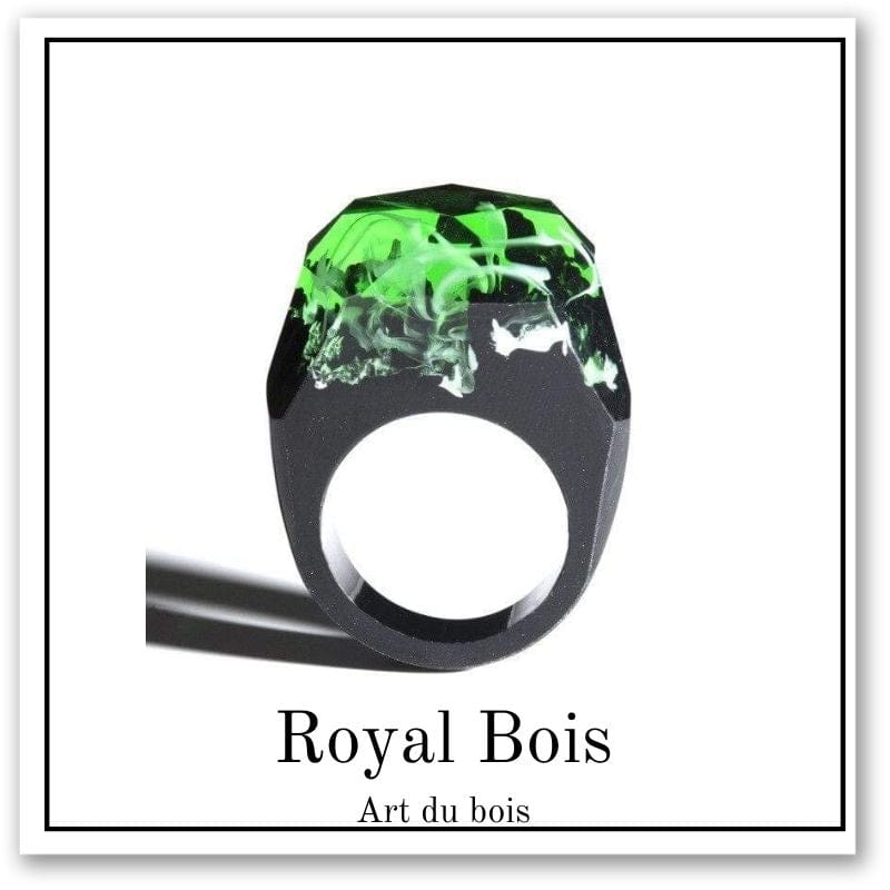 Bijoux d'époxy et bois émeraude