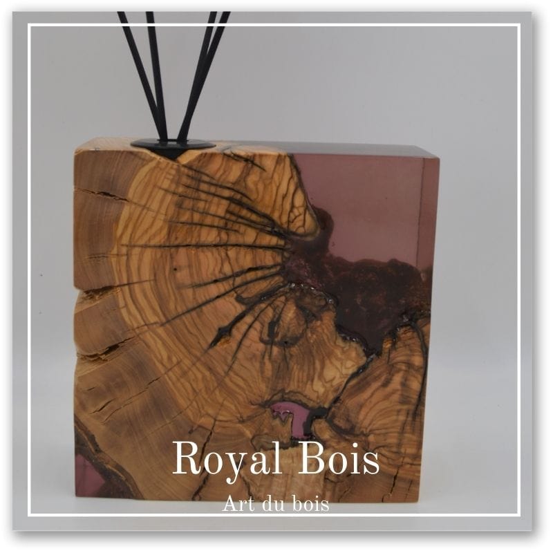 Diffuseur de parfum bois et résine artisanat