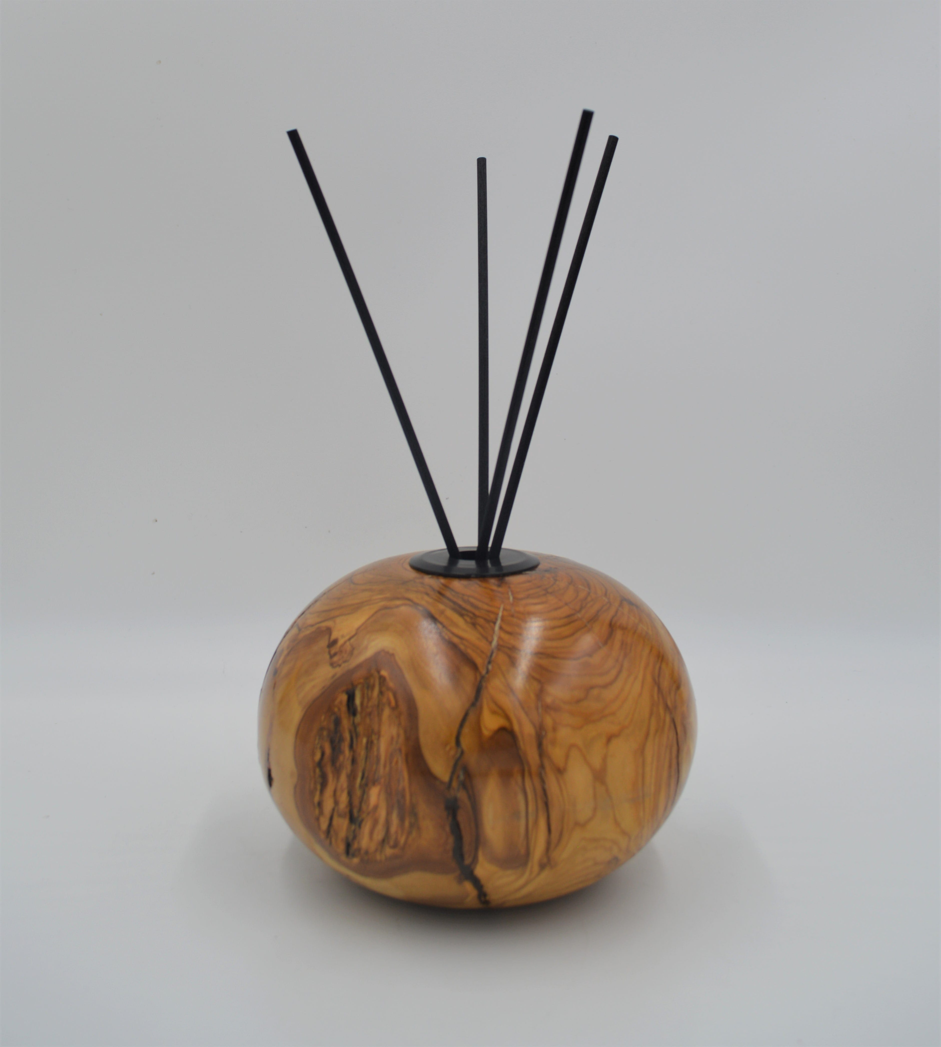 Diffuseur de parfum rond bois et époxy