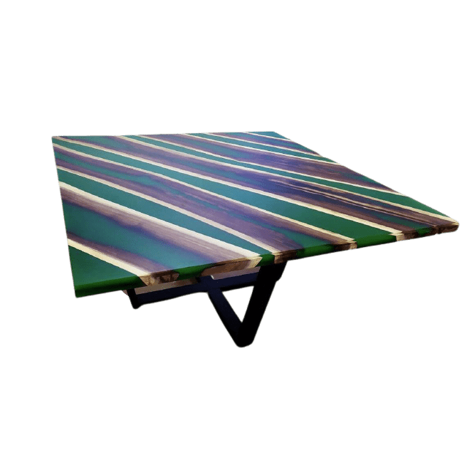Grande table carré époxy