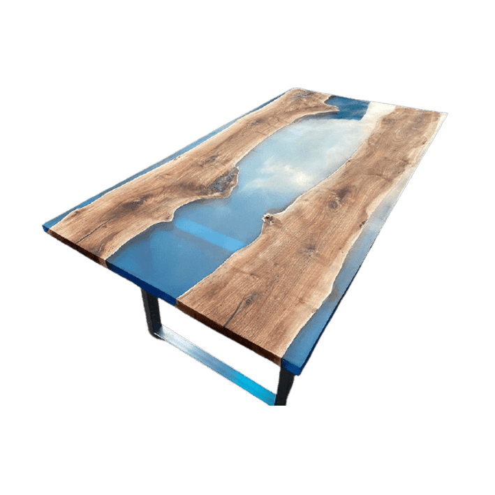 Grande table rivière bleu