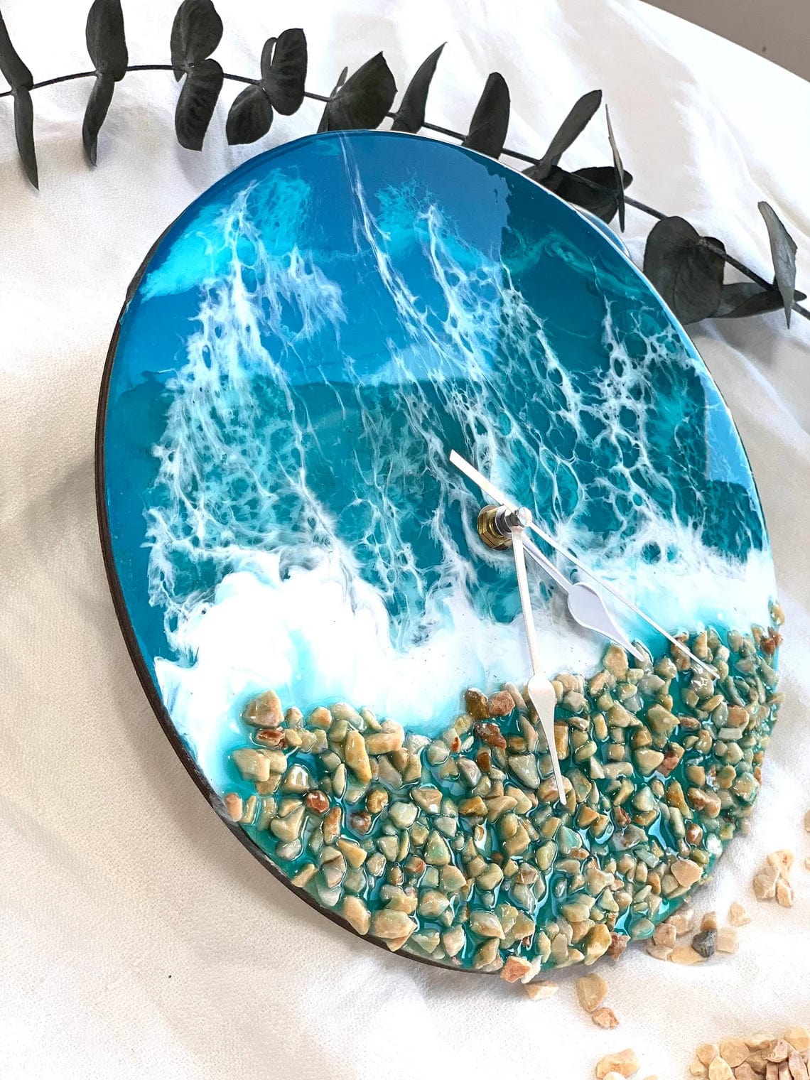 Horloge d'Art en Résine Océan