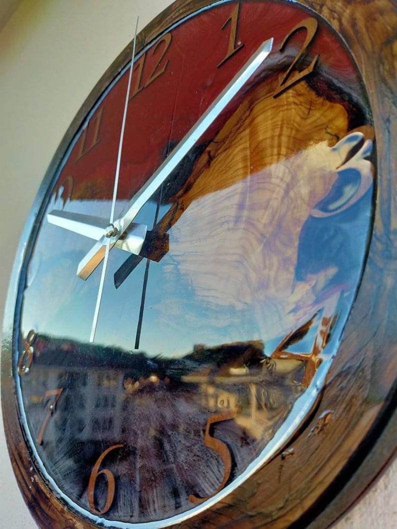 Horloge époxy pour mur