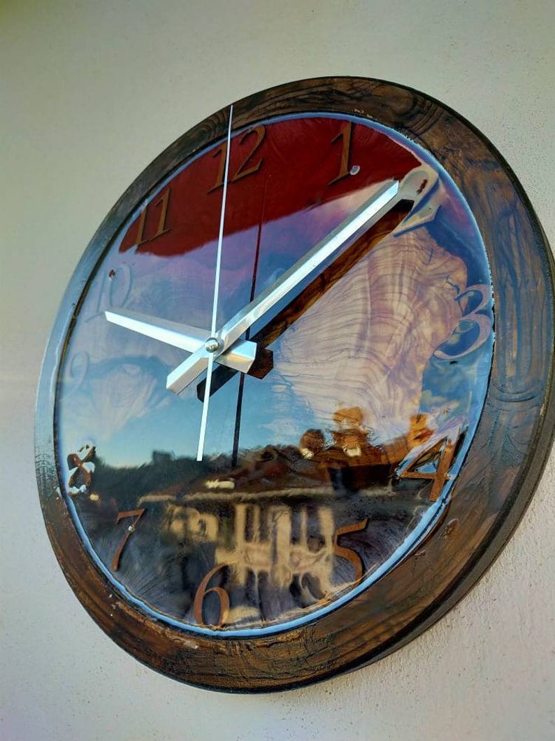 Horloge époxy pour mur