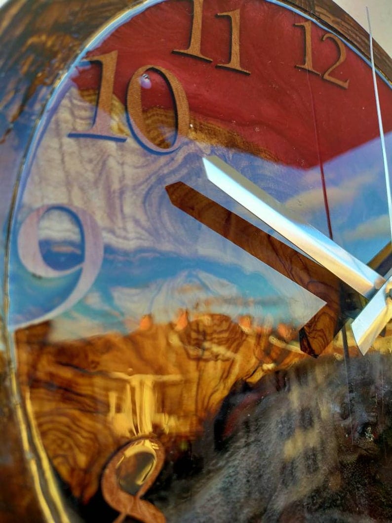 Horloge époxy pour mur