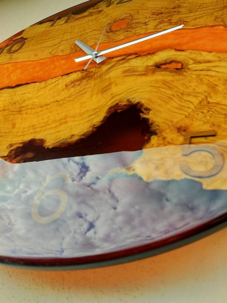 Horloge murale époxy