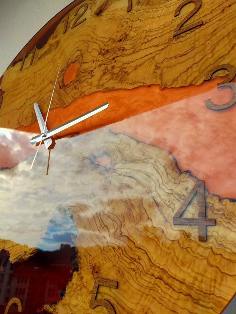 Horloge murale époxy