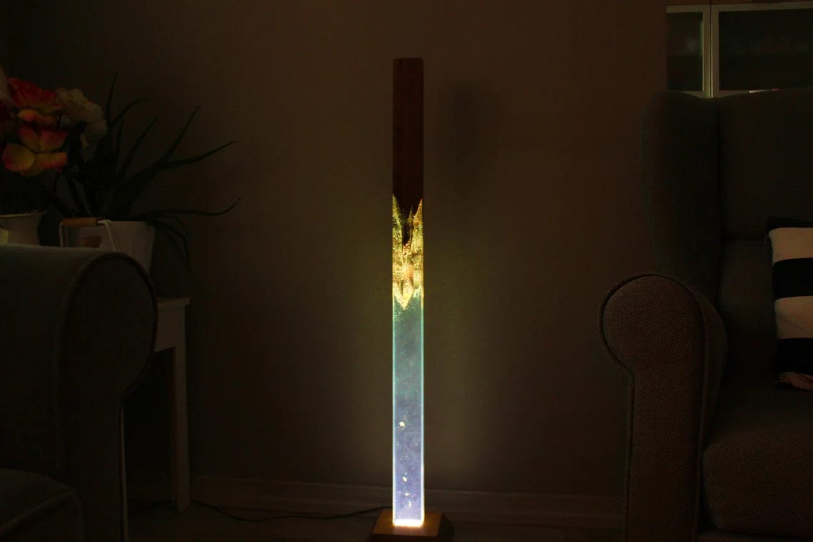 Lampadaire en acajou