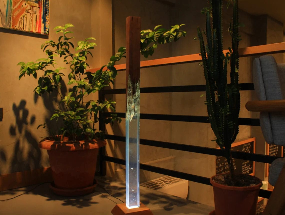 Lampadaire en acajou