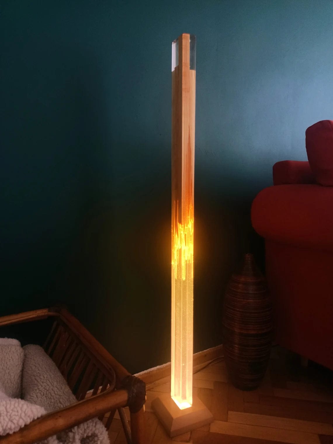 Lampadaire moderne en résine