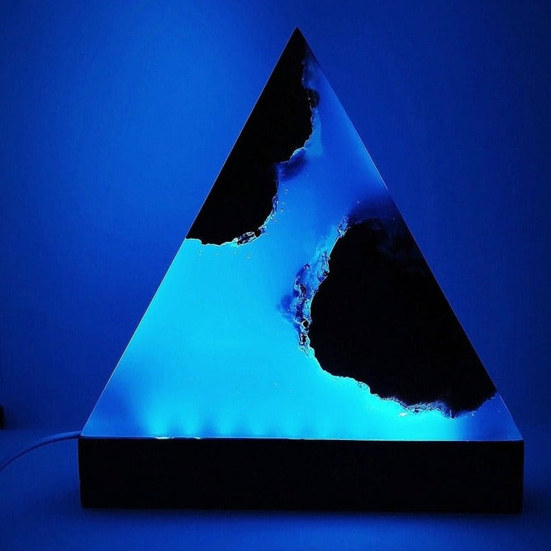 Lampe de bureau de table en bois