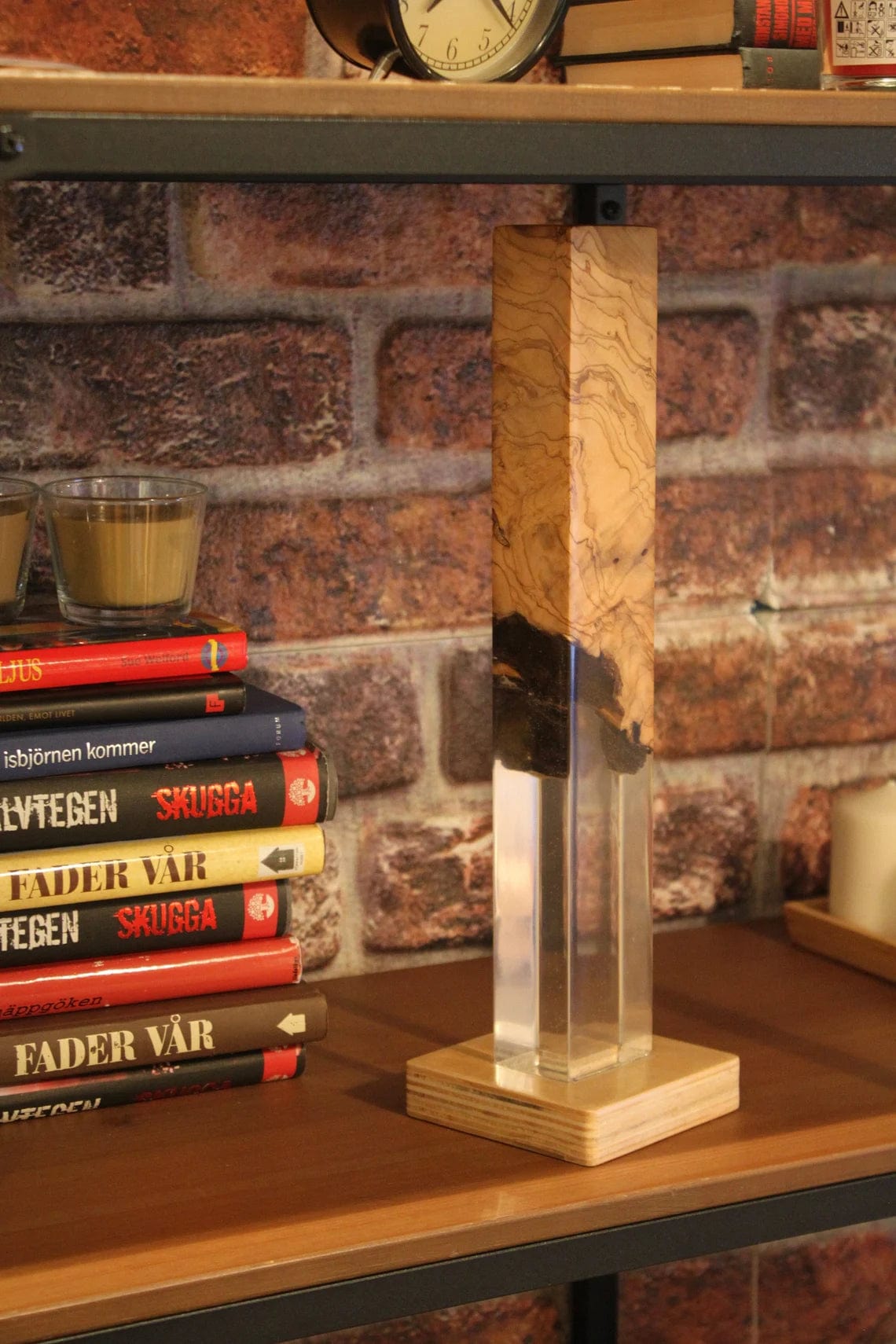 Lampe de nuit en époxy Ember Gold