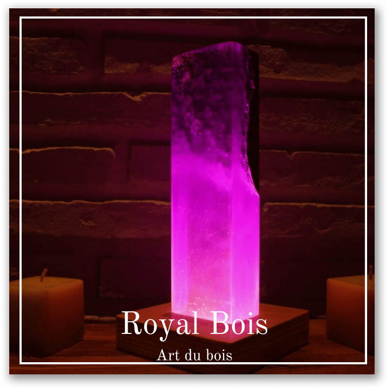 Lampe décorative en bois de résine