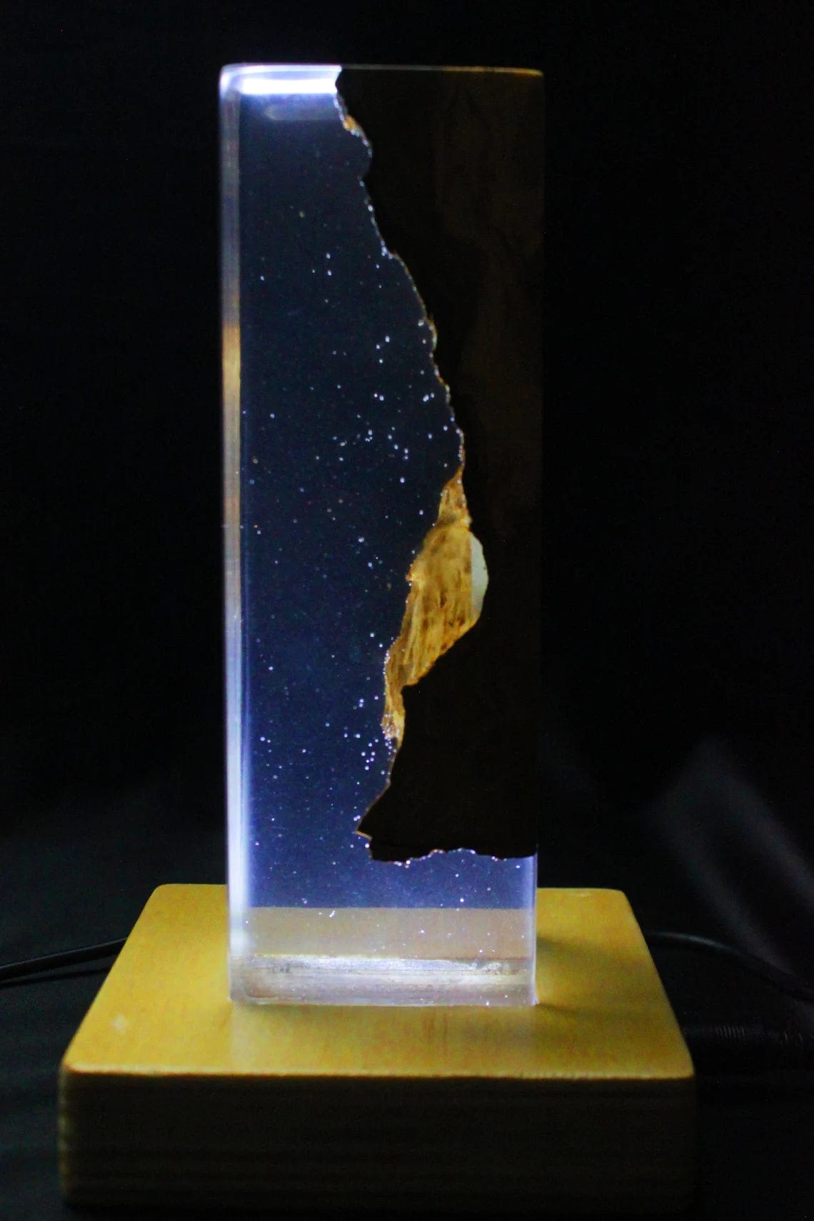 Lampe en bois blanc clair Fosforic