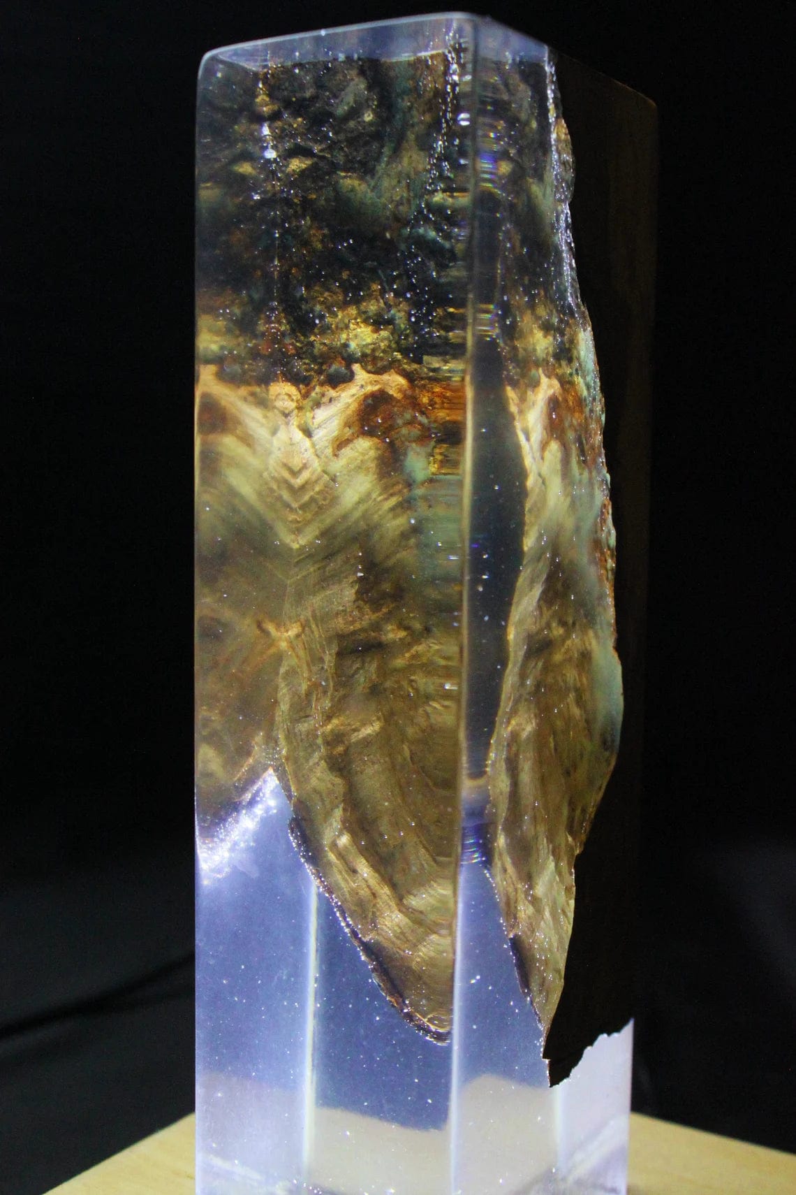 Lampe en bois blanc clair Fosforic