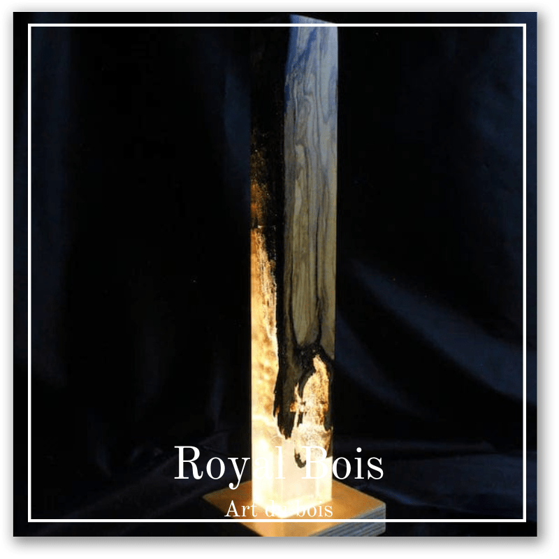 Lumière en résine époxy en bois