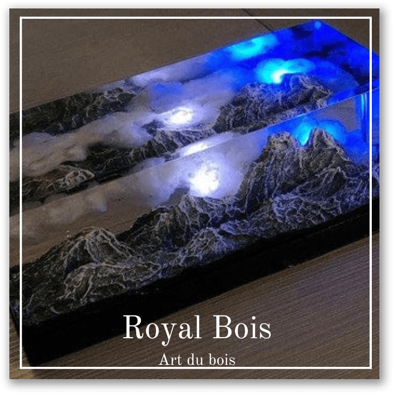 Montagnes au crépuscule époxy