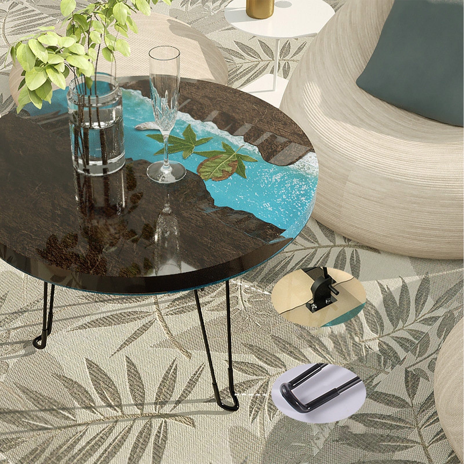 Moule résine epoxy - table ronde