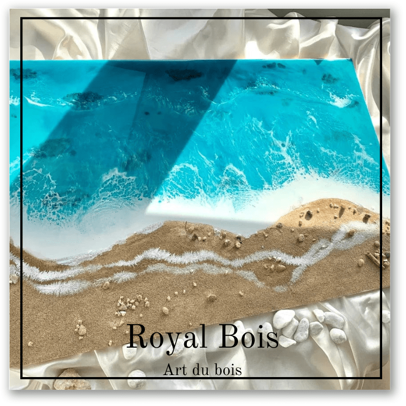 Ocean - Art époxy et bois