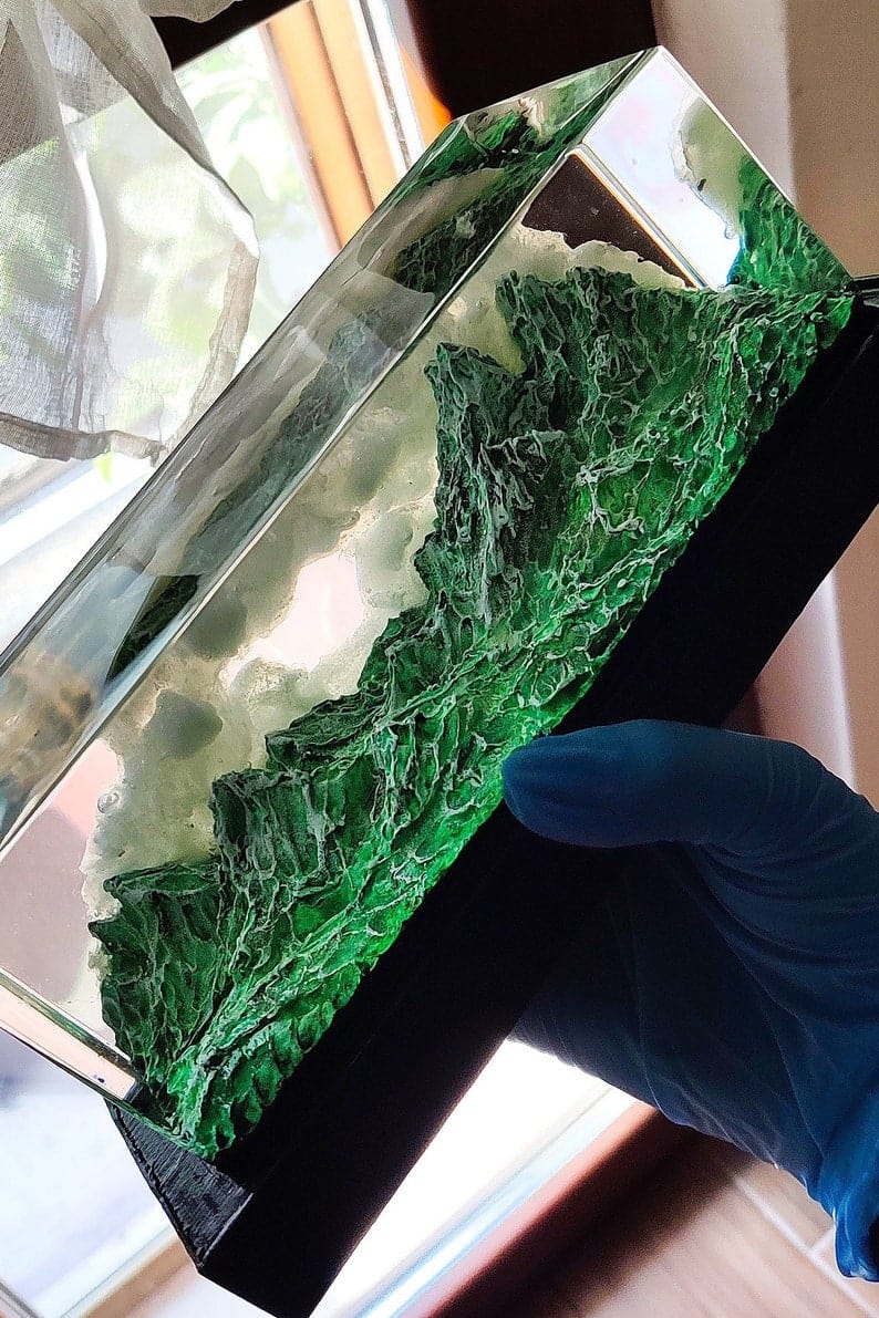 Paysage en résine Sunrise romantique