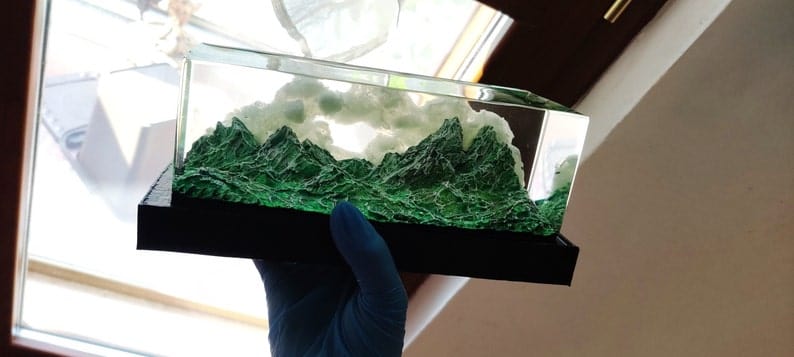 Paysage en résine Sunrise romantique