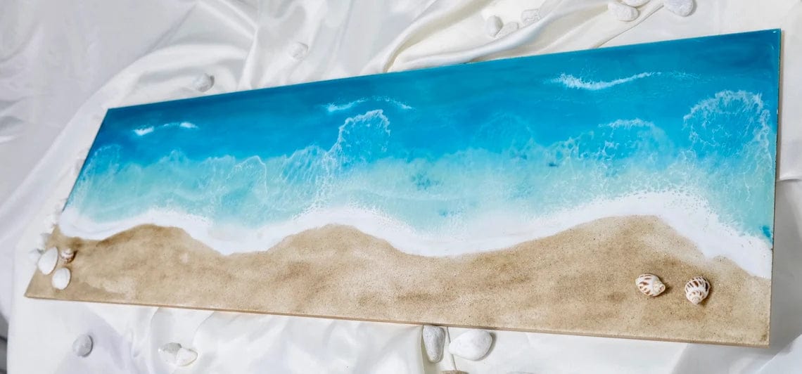 Peinture océan résine