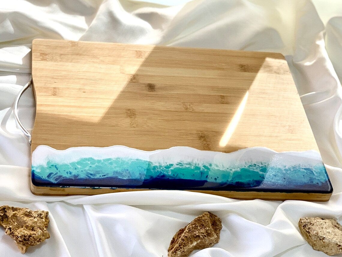 Planche à découper en résine de mer en bois