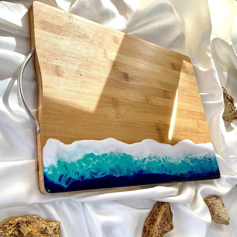 Planche à découper en résine de mer en bois