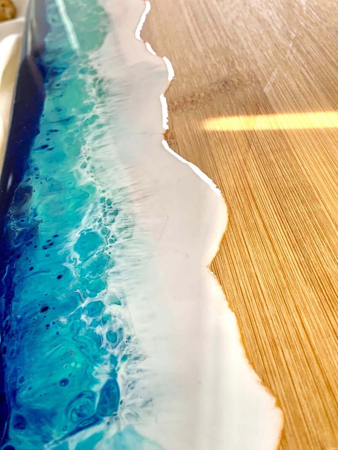 Planche à découper en résine de mer en bois