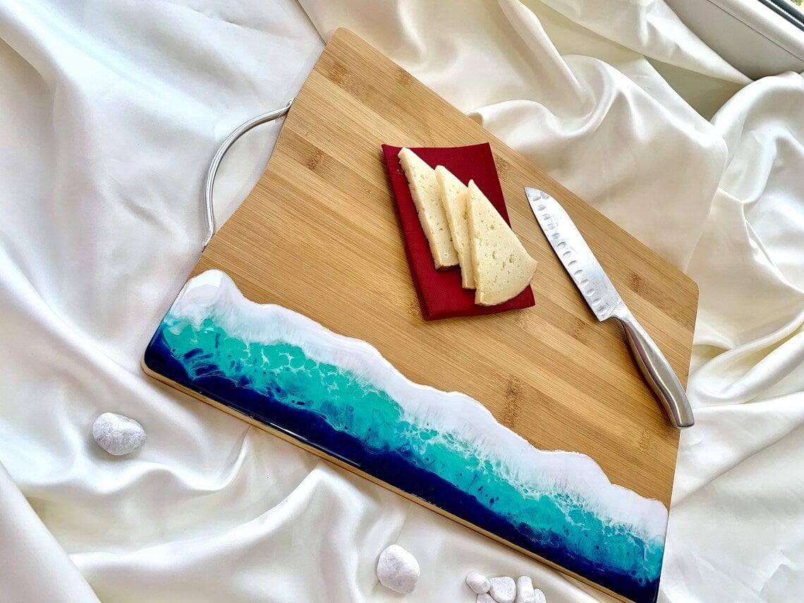 Planche à découper en résine de mer en bois